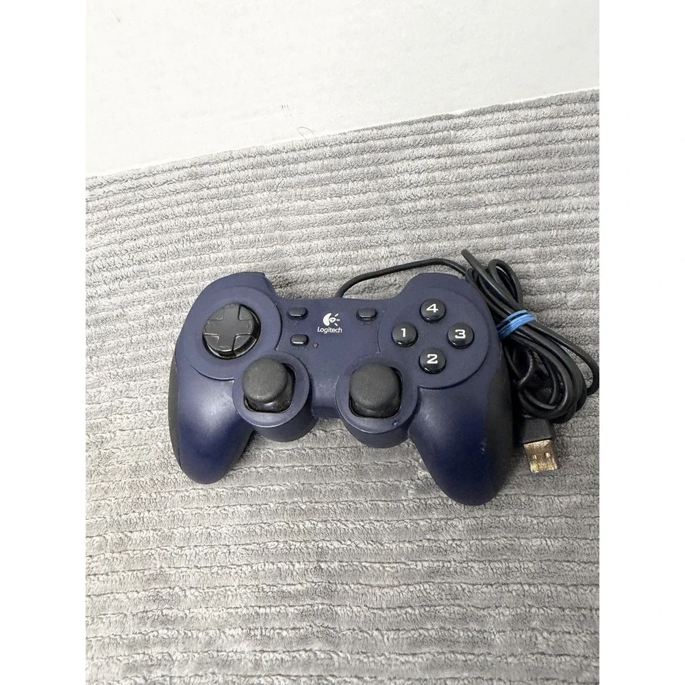 Logitech Dual Action Gamepad USB Game Controller G-UF13A-TESTED-Dark Blue See Pi